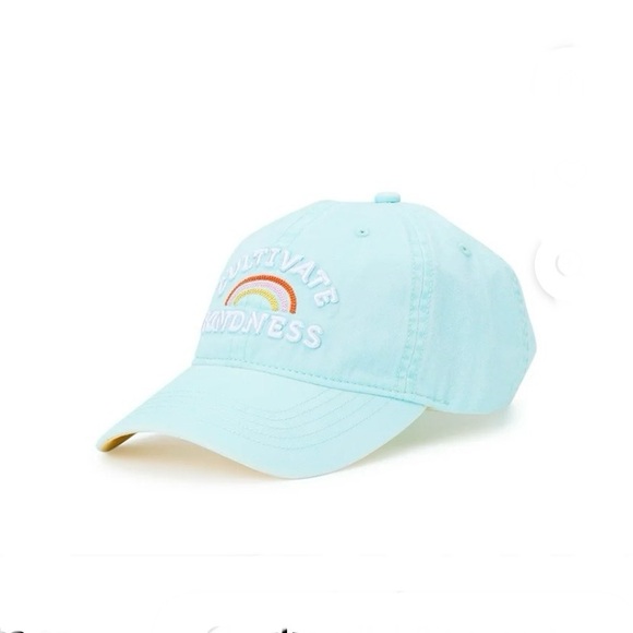 Time and Tru Mint Embroidered Cultivate Kindness Cotton Twill Baseball Hat O/S - Picture 1 of 10